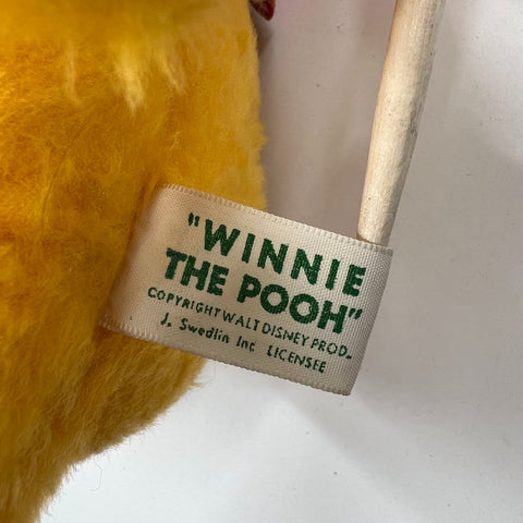 Vintage Gund J. Swedlin Winnie The Pooh Bear Plush Stuffed Animal Toy 1960s