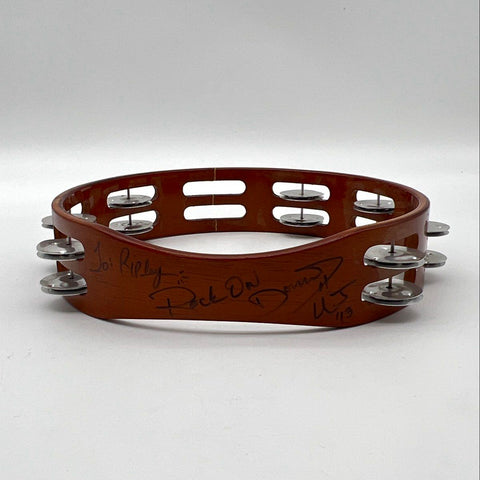 Meinl 10" Double Row Wood Headless Tambourine Autographed Rock On '13