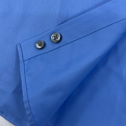 Calvin Klein Slim Fit Infinite Non-Iron Blue Dress Shirt Sz 17 34/35
