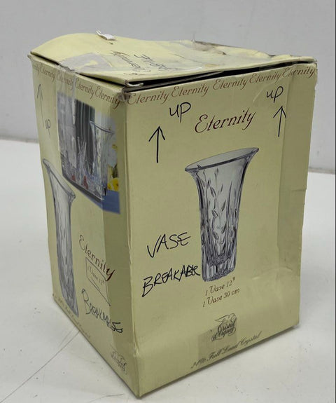 Vintage Cristal d'Arques Eternity 24% Lead Crystal Flared Flower Vase 12"