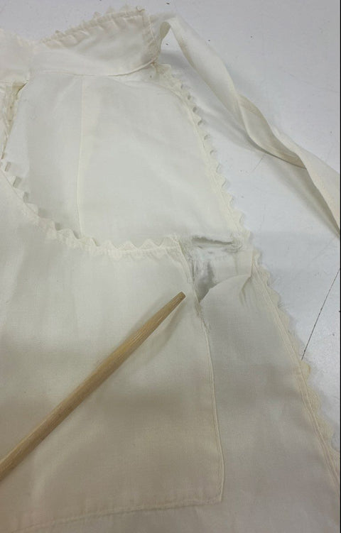 Vintage 50s Lot of 3 Women's Half Aprons Nebraska Gov Crosby Sheer Harlequin