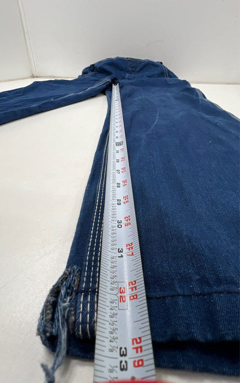 Vintage 90s Big Smith Denim Bib Overalls Carpenter Workwear Indigo Sz 36x36
