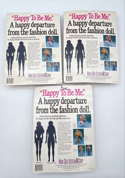 Happy To Be Me Fashion Doll & Clothing Lot 1991 High Self-Esteem Toys 6pc NIB