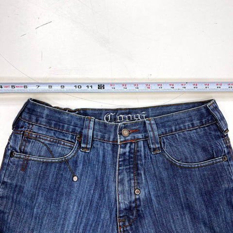 Vintage Y2K Coogi Men's Blue Heritage Embroidered Baggy Jeans Sz 44x34
