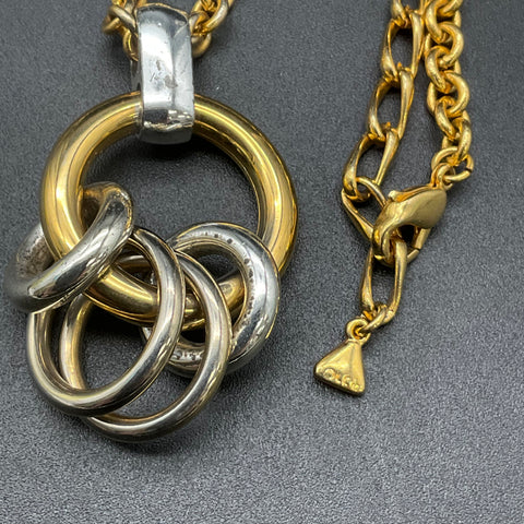 Coach & Baer SF Fashion Jewelry Necklaces Lot 8 Gold Silver Tone Tassel Pendants