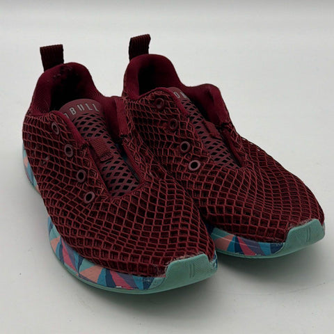 NOBULL Mesh Runner Burgundy Prismatic Geometric Running Shoes Size Men 5.5