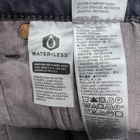 Levi's Premium 510 Skinny Gray Flex Raw Hem Jeans Men's 34x32 NWT