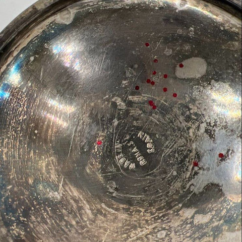 Vintage Mid-Century Gadettta Silver Plate Twisted Stem Coupe Martini Glasses