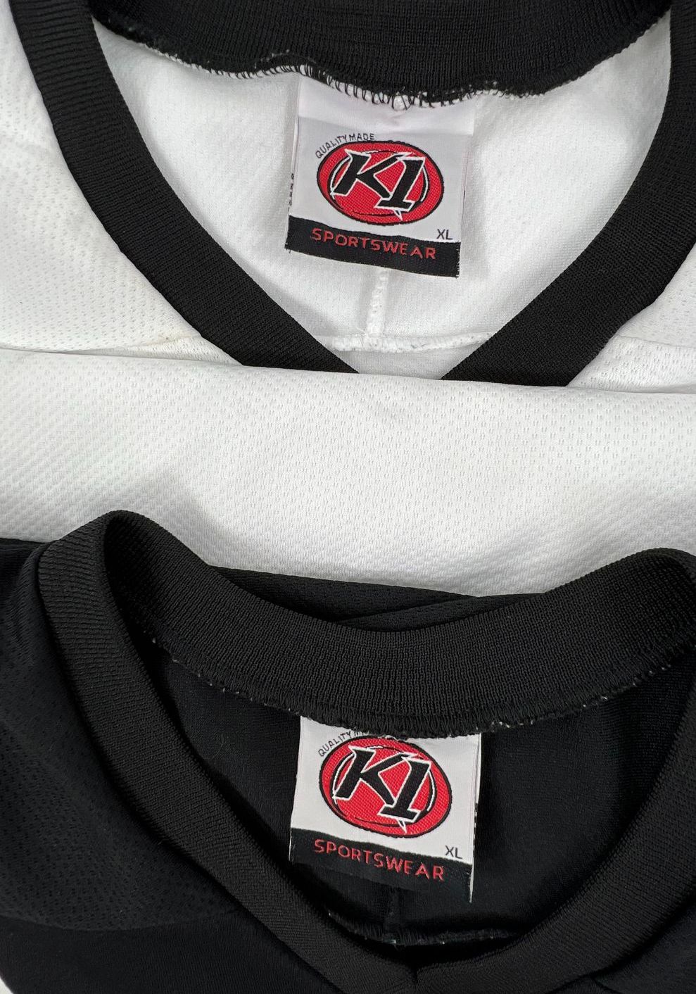 Men's K1 Sportswear Black & White Pappas Hockey Jersey Lot of 4 - Size L & XL