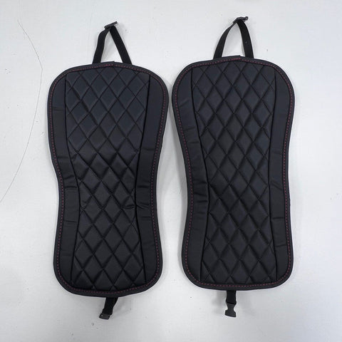 BMW 7-Piece Car Interior Accessory Set Diamond Quilt Black Red Steering Wheel