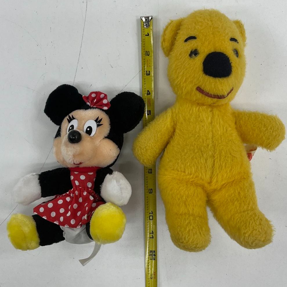 Vintage Plush Lot 4pc Winnie the Pooh Garfield Minnie Mouse Sears Dakin