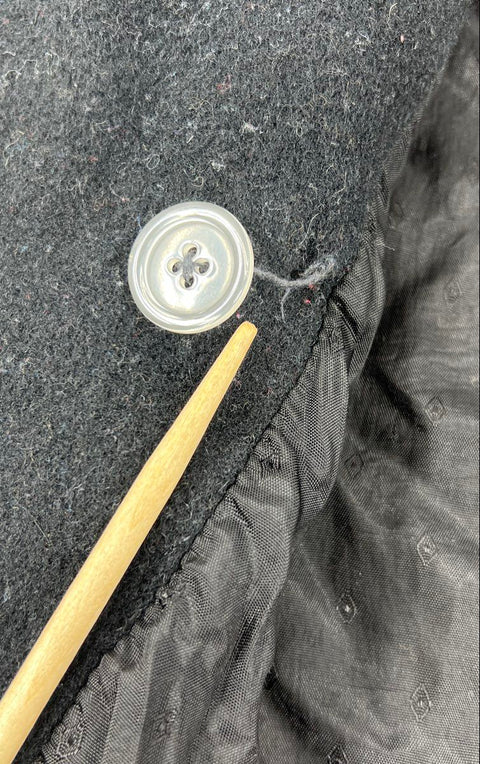 Vintage 90s A'leet by Karen Women's Black Wool Blend Shawl Collar Long Coat