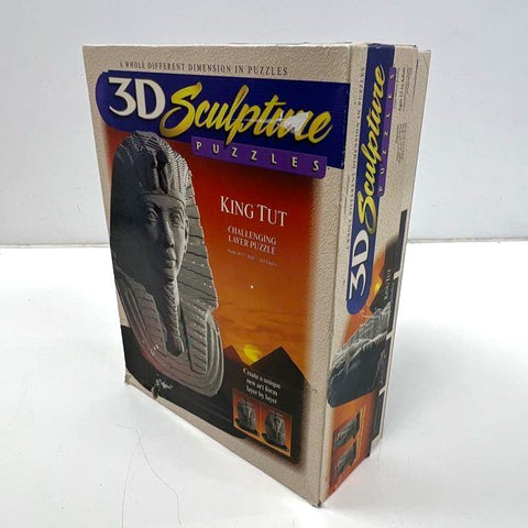 Milton Bradley 3D Sculpture Puzzle King Tut 163 Layer Vintage 1995 Open Box