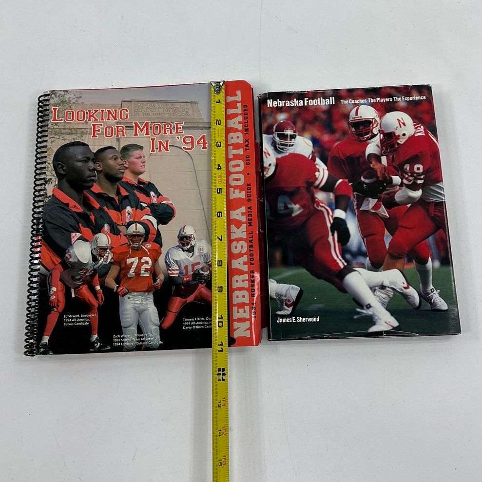 Collectible 80s-90s NE Huskers Osborne Memorabilia Lot Newspapers Book Magazines