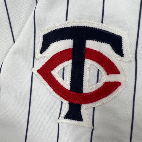 Vintage Rawlings Minnesota Twins MLB Jersey Stitched Pinstripe Schuster 00 Sz 44