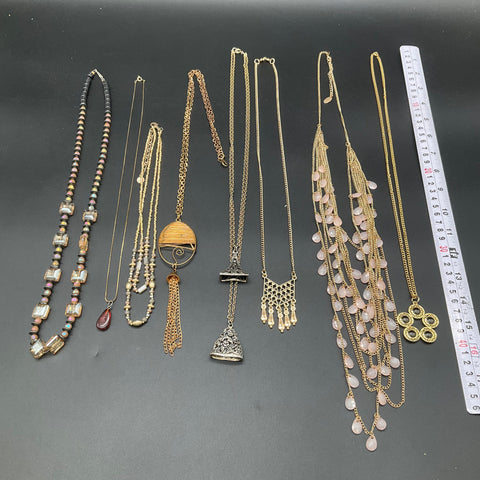 Vintage & Modern Costume Jewelry Lot of 15 Necklaces Statement Beaded Pendant