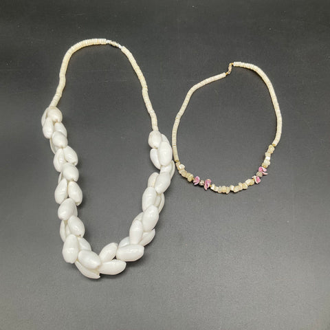 Vintage Shell Mother of Pearl Cowrie Japan Boho Jewelry Lot of 7 Necklaces