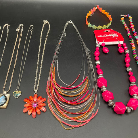 Rachael Rose Boho Fashion Jewelry Lot 10 Necklaces Pendants Bracelet Earrings