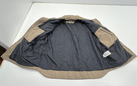Carhartt Quick Duck Canvas Full Zip Work Jacket Brown Sz XL
