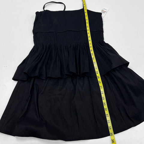 Siena Women's Black Tiered Spaghetti Strap Fit & Flare Dress Size 12 NWT