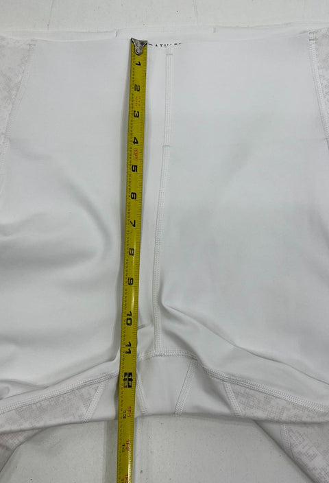 Athleta White Stay Fly Reflective Snake 7/8 Tight Leggings Women's Size L NWT