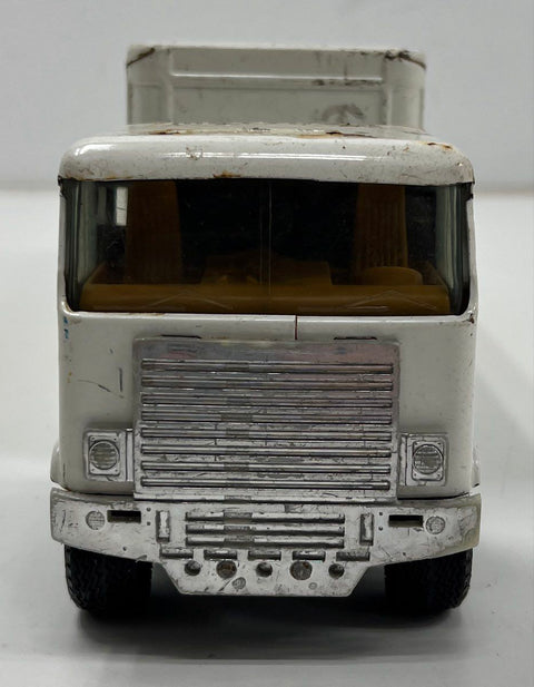 Vintage Pepperidge Farm Diecast Semi Truck with Trailer White Cab Over Engine