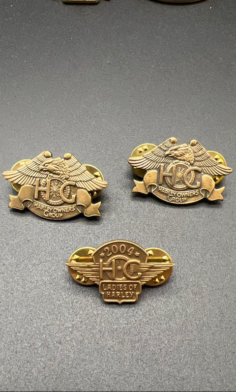 Vintage Harley Davidson HOG Biker Lapel Pin Lot of 12 Sturgis Las Vegas 2004