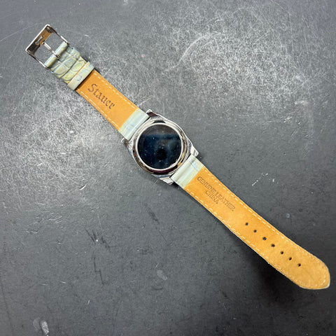 Stauer Watch STA15-LHU Automatic Self Winding Works! Leather Band
