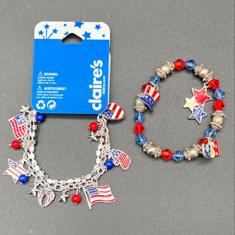 Patriotic 4th of July Costume Jewelry Lot Necklaces Bracelets Earrings Brooches