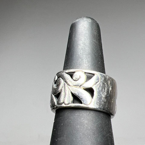 925 Sterling Silver Filigree Ring Size 7 7.9g