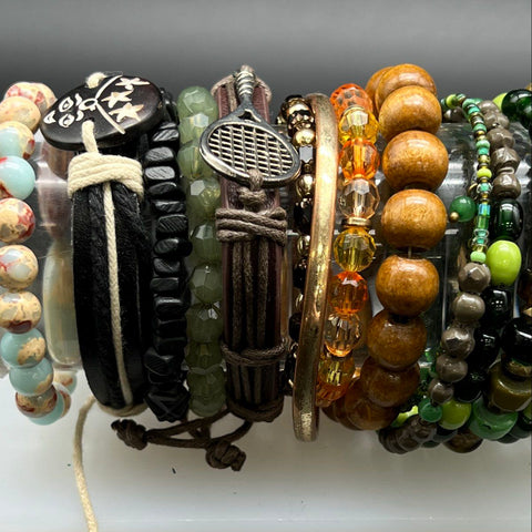 BCBGeneration Beaded Rhinestone Costume Jewelry Lot 20+ Bracelets Cuffs Bangles