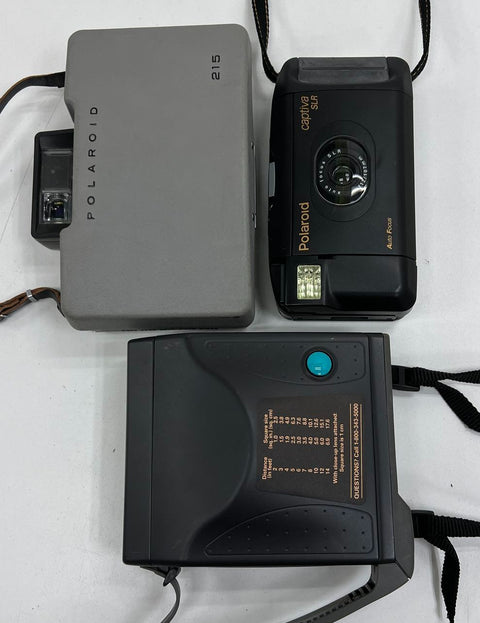 Vintage Polaroid Camera Lot Spectra Captiva SLR Land Camera The Button 4 Cameras