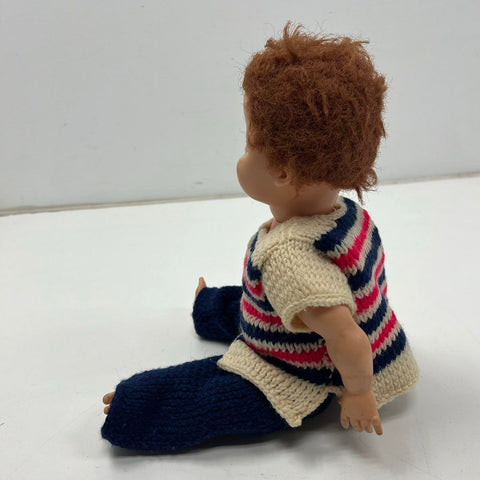 Vintage 1950s Baby Doll Sleep Eyes Rooted Hair w/ 2 Outfits Mid Century Toy