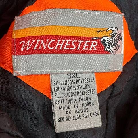 Vintage 90s Winchester Blaze Orange Insulated Hunting Coveralls Jumpsuit Sz 3XL