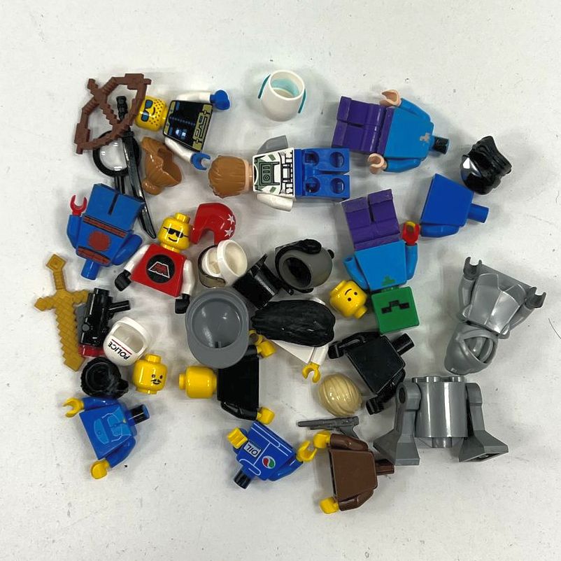 LEGO Assorted Mini Figure Lot with Accessories Knight Minecraft Spiderman