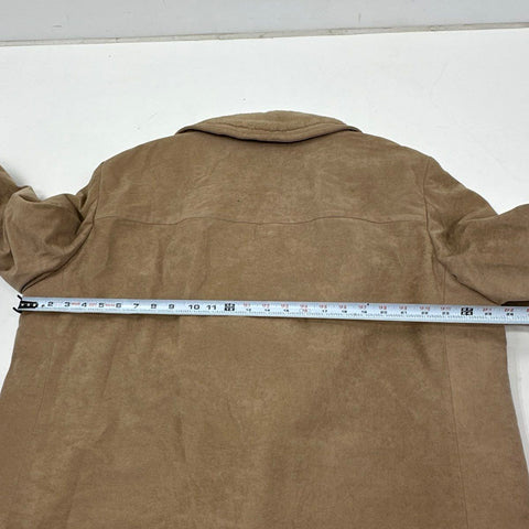 Vintage 70s Stratojac Men's Tan Stratosuede Sherpa Lined Coat Sz 50 Regular