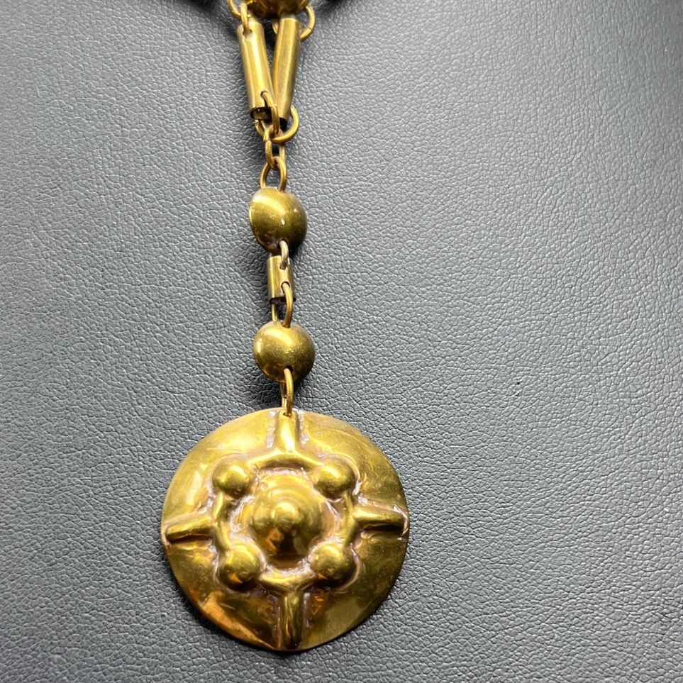 Brass Dangling Pendant Charms Necklace