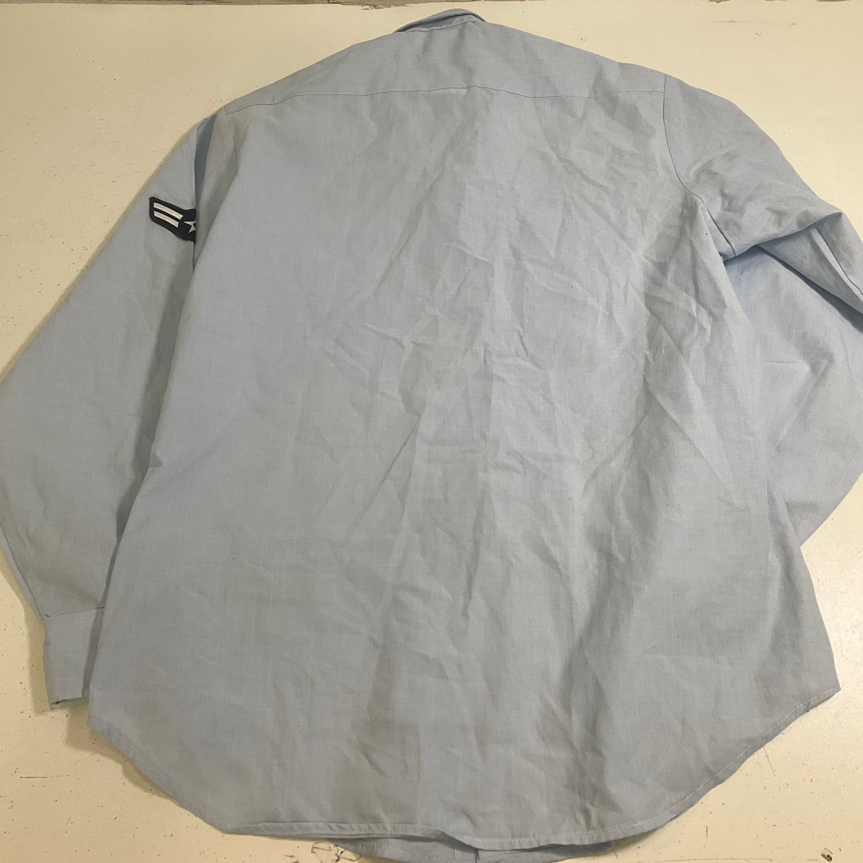Vintage 1987 USAF Air Force Military Issue Dress Shirt Made in USA Sz 16x34