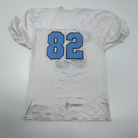 Alleson Athletic White Blue Vintage Y2K Lancers 82 Football Jersey Men's M