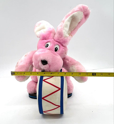 Vintage Energizer Bunny Plush Mascot Pink 17 Inch With Drum & Flip-Flops