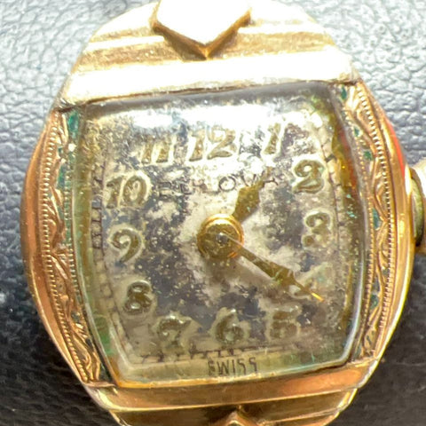 Vintage Bulova 10K Rolled Gold Case Watch Ticking