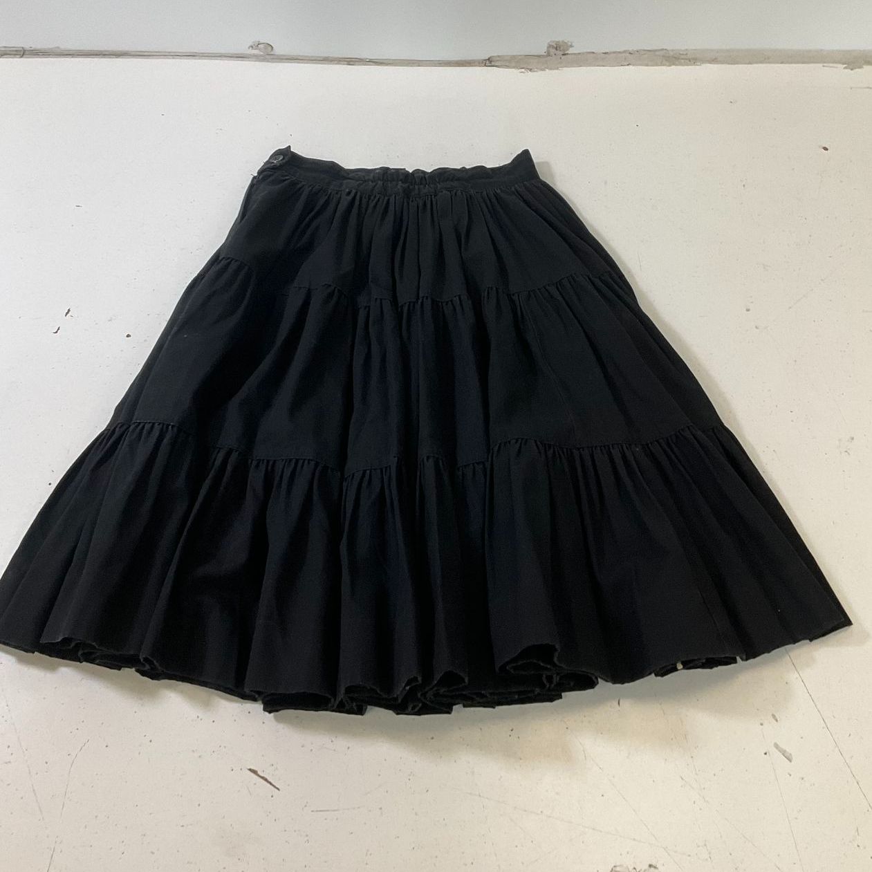 Vintage Rockmount Ranch Wear Black Tiered Western Skirt Square Dance Size S