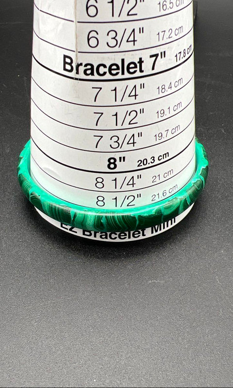 Lot of 3 Vintage Malachite Mother of Pearl Inlay Brass Tone Bangle Bracelets