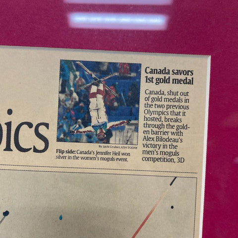 Todd Lodwick Signed 2010 Vancouver Olympics Newspaper USSA Provenance Framed
