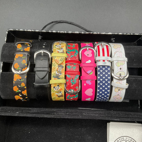 Disney Parks Mickey Mouse Interchangeable Strap Watch Set 7 Bands Boxed
