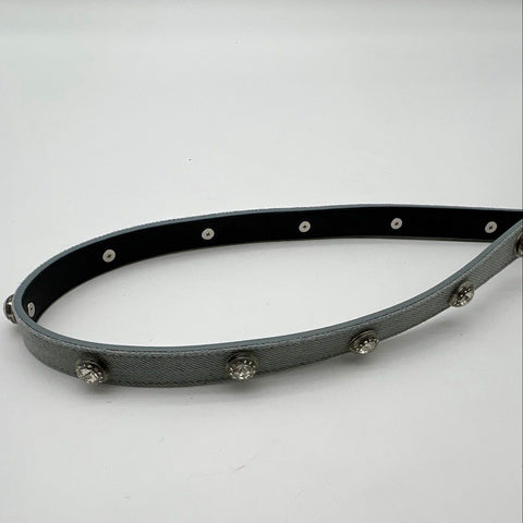 Kurt Geiger London Women's Gray Rhinestone Crystal Studded Belt NWT Sz L-XL