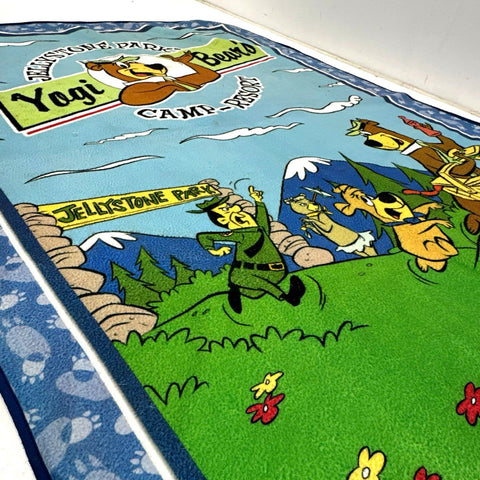 Hanna Barbera Yogi Bear Jellystone Park Fleece Blanket Throw Navy
