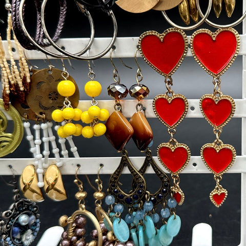 Mixed Fashion Earrings Costume Jewelry Lot Boho Retro Dangle Hoop Stud 20+ Pcs