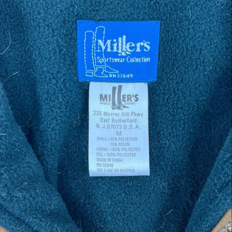 Miller's Lot of 2 Women's Green Brown Vintage Y2K Quilted Equestrian Vest M