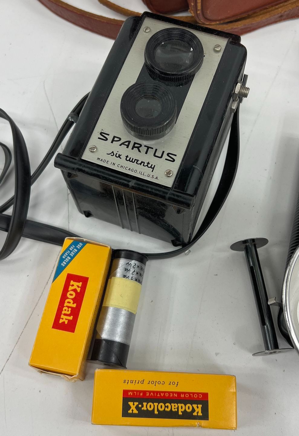 Vintage Polaroid 220 Land Camera Spartus Six-Twenty Camera Film Flash Lot